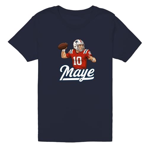Drake Maye New England Pic MVP Shirt T-Shirt Adult Large Blue