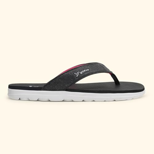 Image of YOHO Fauna 002 V-Strap Slippers for Women | Lightweight EVA Comfort | Platform Sole | Breathable Fabric Upper | Shock Absorption | Water-Resistant | Easy to Style