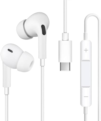 Image of USB C Headphones, Type C Earbuds Compatible for iPhone 15 /15 Pro /15 Pro Max Samsung S24 Headphones with Microphone Noise Isolation Stereo Wired Earphones for Samsung Galaxy S22 S23 Ultra (B18)