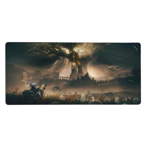 Game El-den Mouse Pad Ring Non-Slip Gaming Mouse Pad Suitable for Game Office - 15.7x35.4in