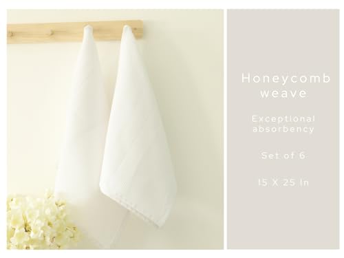 Purpleessences KTPE21-34 Purpleessencs Waffle Weave Kitchen Towel, 100% Cotton - 15 X 25 Inches, With Hanging Loop Ultra Soft Absorbent Quick Drying Dish Cloth thumb #2