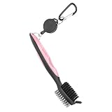 Venta Loca Limpiador de Palos de Golf de 8 Colores, Cepillo para Palos de Golf, para golfistas para entusiastas de los Zapatos de Golf(Pink)
