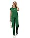 difficort Lounge Sets for Women 2 Piece Outfits Summer Cap Sleeve Tops Wide Leg Long Pants Going Out Casual Outfits Vacation Travel Matching Tracksuit Set,Green,Large