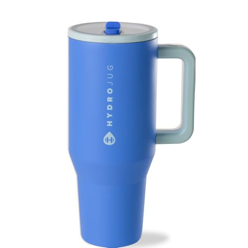 Image of HydroJug Traveler 32oz, Insulated Tumbler with Handle & Straw, Riptide