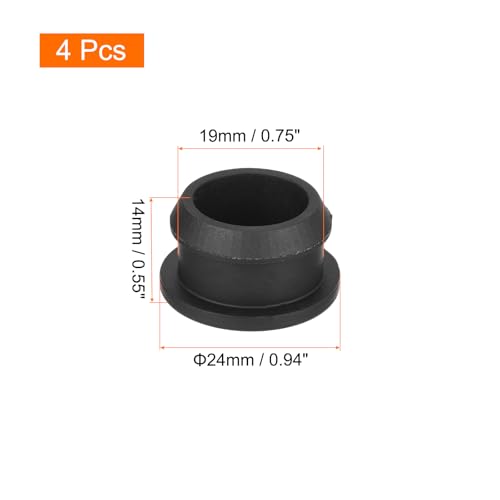 Image of MECCANIXITY Silicone Snap in Locking Hole Plugs,Rubber Panel Seal Cover Flush Type Panel Round for Kitchen Rubber Bulkheads Waterproof Sealing Plugs 19mm /0.75 Inch Diameter Black,Pack of 4