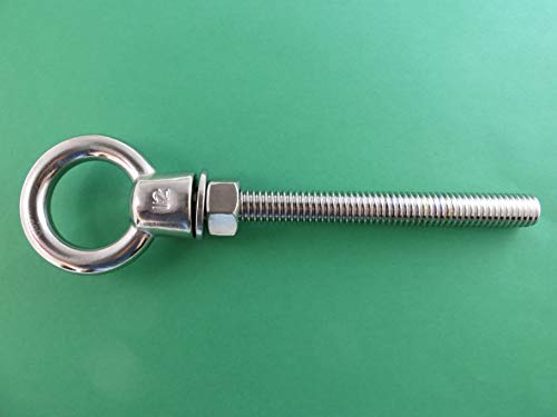 Image of US STAINLESS Stainless Steel 316 (Shape Type 307) Lifting Eye Bolt 1 /2 inch Whitworth x 120mm Marine Grade