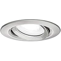 Paulmann 93671 Luminaria LED Nova Plus, Redonda, orientable, 6 W IP65 reg, Spot, Acero Mate, Aluminio-Zinc, lámpara empotrable 4000 K GU10, Hierro mateado