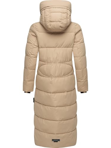 Women's Long Fall & Winter Coat - Detachable Hood - Quilted Calf-Length Jacket - Nadeshikoo XVI XS-5XL3