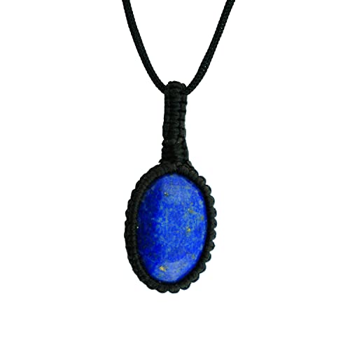 Image of REMEDYWALA Gemstone Macrame Pendant for Reiki & Crystal Healing, Natural Stone