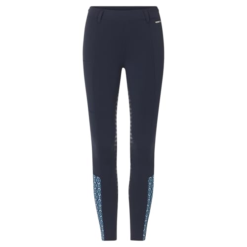 Image of Kerrits Kids Thermo Tech Full Leg Horse Riding Tights | Insulated Lightweight Fleece, Equestrian Legging, Silicone Grip, Pocket