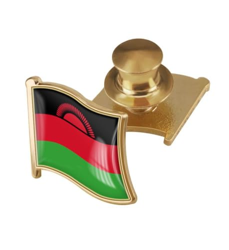 Image of vmcoatdu Country Flag Backs Locking Pin Keepers Locking Clasp Pin Badge International Travel Brooch Metal Alloy Souvenir Pin 0.75x0.7 Inch Small Pin