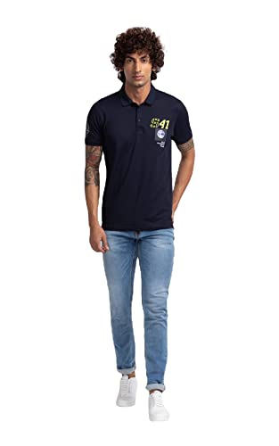 Image of Spykar Men's Mid Rise Regular Fit Cotton Jeans (RO02BB08)