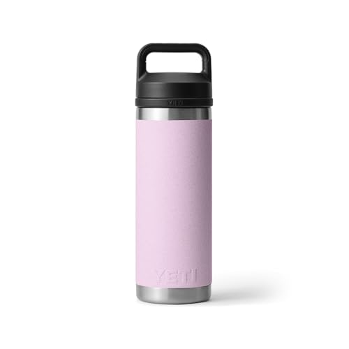 Image of YETI Rambler 18 oz Bottle, Vacuum Insulated, Leakproof, Stainless Steel with Chug Cap, Cherry Blossom