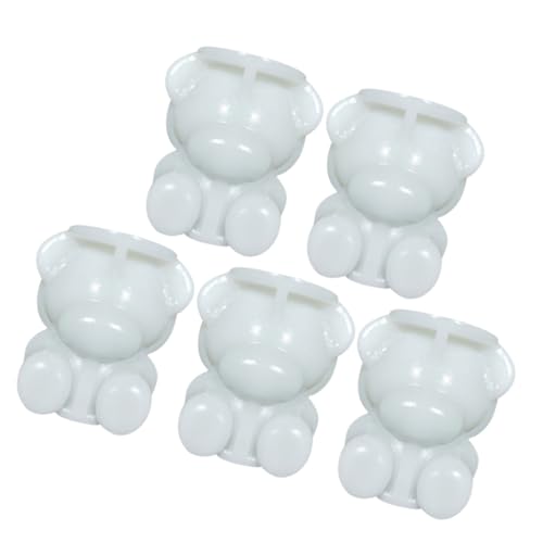 Molde de silicona para cubos de hielo osito 5 pzas miniatura 1