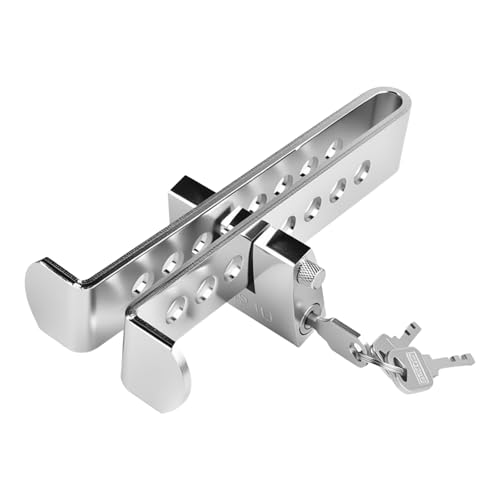 Car Anti Theft Brake Pedal Lock with 8-Hole Adjustable Heavy Duty Gas Pedal Lock Anti Thefts Car with 3 Keys Portable Cars Pedals Locks for Security Anti-Theft Protection