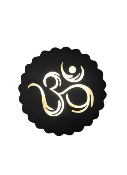 Lotus Wall Decor with LED Light | Om Symbol Wooden Wall Hanging | Spiritual Home Decor for Living Room, Bedroom & Temple | Meditation & Yoga Room Decoration Gift (White)-image-24