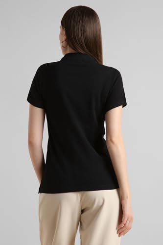 Image of Van Heusen Women's Regular Comfort Fit Cotton Rich Button Polo T-Shirt