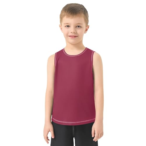 Joisal Toddler Tank Tops Boys Personalized Kids t Shirt Teen Burgundy Athletic Undershirt Youth Muscle Tees 3t2