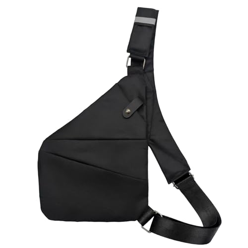 ZHAOCAI Anti Theft Bag Unisex Anti Theft Crossbody Bag Women Oxford Cloth Cross Body Bag Convenient Multi-Pocket Sling Bag Suitable For Travel And Everyday Use (Black)