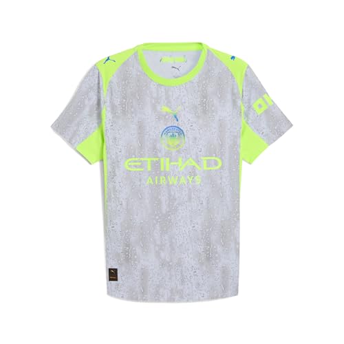 PUMA Camiseta auténtica del Manchester City 25/26 para hombre, Cool Weather-pro Green, S