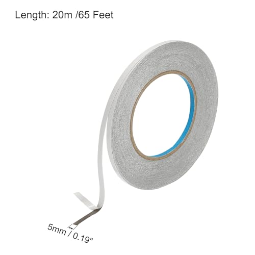 Image of MECCANIXITY Faraday Cloth Tape 0.2 inch W x 65 Feet Double Sided Conductive Cloth Fabric Adhesive Tape Roll for Laptop Cable EMI Shielding