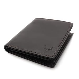 PELLE TORO Handmade Portrait Men’s Wallet, Compact RFID Blocking Napa Leather Wallet with 2 Note Compartments, Coin…