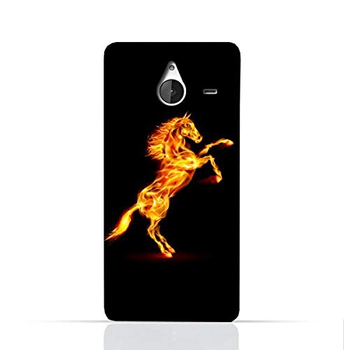 AMCMicrosoft Lumia 640 XL TPU Silicone Case With Horse On Flame Design
