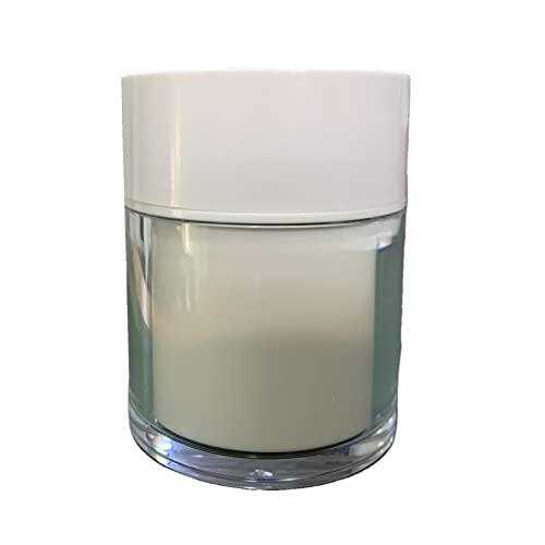 HAPPSKPFAM Airless Pump Jar, Empty Refillable Acrylic Makeup Cosmetic Jar Containers with Lid for Lotion, Moisturizer, Thick CreamPortable Travel Size Container, The Best Cream Jar (4.4 oz 30ml)