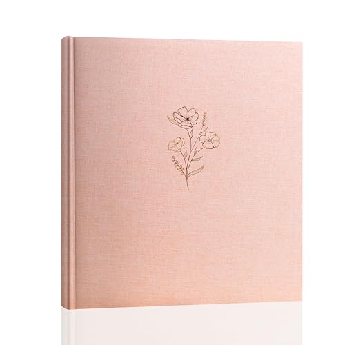 Glodenmemo Fotoalbum zum Einkleben, Fotobuch mit 100 weißen Seiten mit...