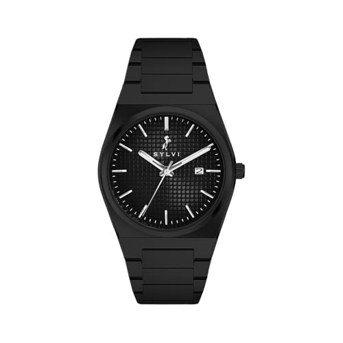 Sylvi Store Sylvi Professional Edge Analog Black Dial Steel Strap - Image 2