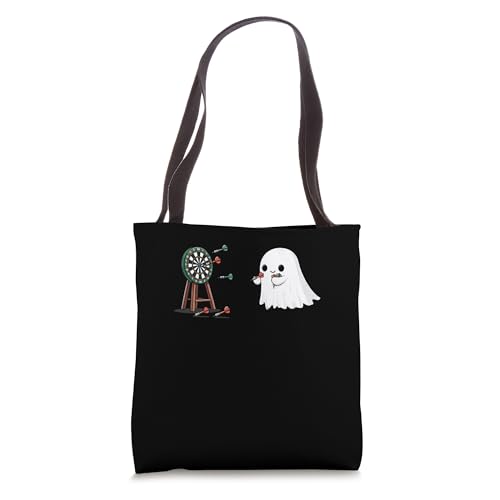 Funny Ghost Dart Player Halloween Bullseye Game Humor Tote Bag