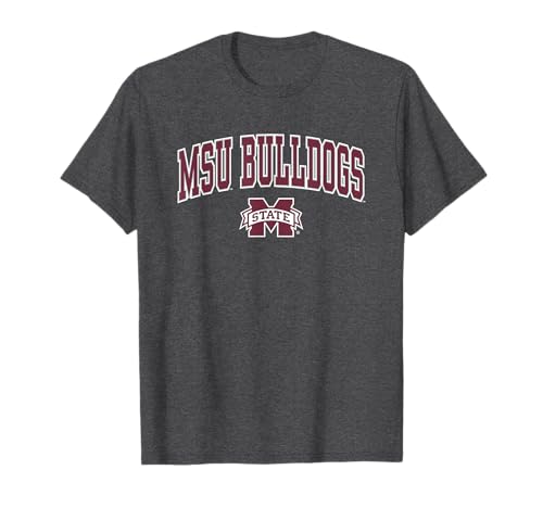 Mississippi State Bulldogs Arch Over Dark Heather T-Shirt