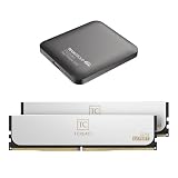TEAMGROUPT-Create Expert Overclocking 10L DDR5 48GB Kit (2x24GB) 7200MHz (PC5-57600) CL34 M-DIE Desktop Memory White CTCWD548G7200HC34ADC01 Bundle with PD20M 2TB Magnetic External SSD TPSEG2002T0C108