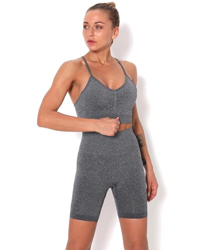 Image of Women's Gym Shorts Booty Scrunch High Wasit Seamless Sports Shorts Workout Push Up Shorts Cycling Fitness Running Shorts