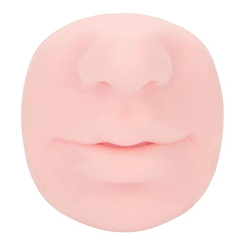 Modelo de Piercing de Silicona, Modelo de Nariz de Imitación Suave Y Flexible, Modelo Piercing con Boca Pantallas Nasales Reutilizables para Enseñar a Practicar Perforación,(Color de piel claro)