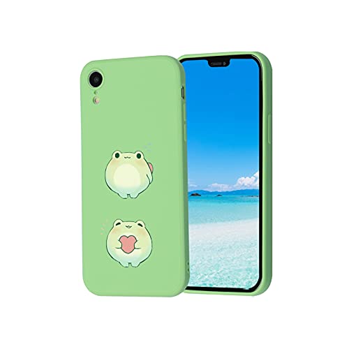 Suitca Compatible With Iphone Xr, Cute Frog Love Pattern Phone Case For Iphone Xr,Kawaii Iphone Case With Cool Design For Girls Women Kids With Durable Soft Slim Bumper Protective Case Cover #TOP21