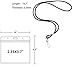 50 Clear Plastic Horizontal Name Tags Badge ID Card Holders and 50 Black Lanyards with Swivel Hook