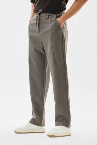 Image of SNITCH Men Chinos | Slim Fit Mid Rise Solid Pattern | Cotton Blend with Medium Stretch & Smooth Texture | Button & Zip Closure for Casual & Street Wear