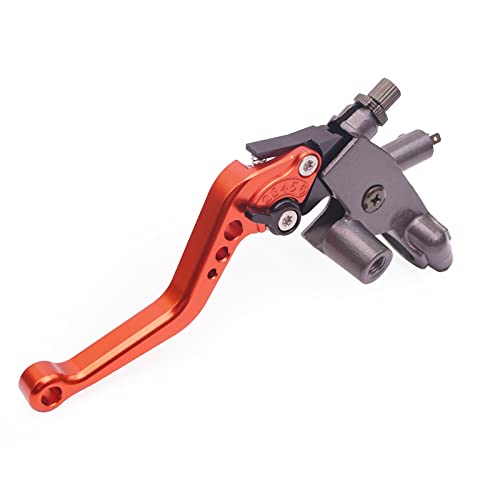 Fireyouracing Universal Motorcycle Bike 7/8" 22Mm Handlebar Brake Master Cylinder Perch Line Clutch Lever Set, Compatible With Street Bike, Pit Bike,Atv, Pedal Bike (Orange) #TOP7