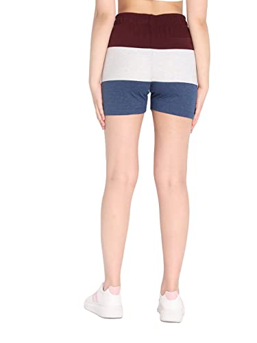 Image of CHKOKKO Women's Regular Cotton Regular Fit Plain Shorts for Women