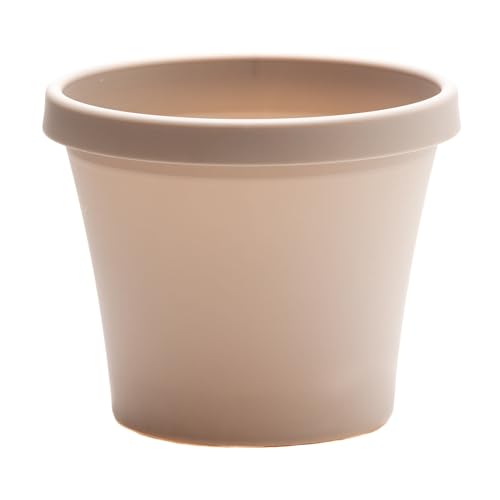 Bloem Terra Pot Planter: 12' - Pebble Stone Beige - Durable Resin Pot, for Indoor and Outdoor Use, Gardening, 3.5 Gallon Capacity, Saucer Sold Separately