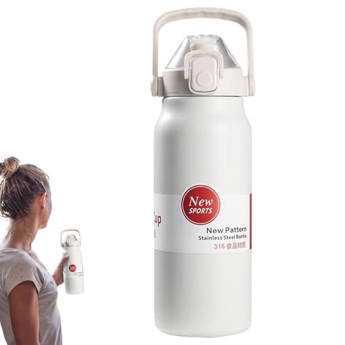 Botella Deportiva Térmica | Botella Térmica A prueba de Fugas - Termo Portátil 1300ml para Gimnasio, Deporte, Viaje, Senderismo, Trabajo