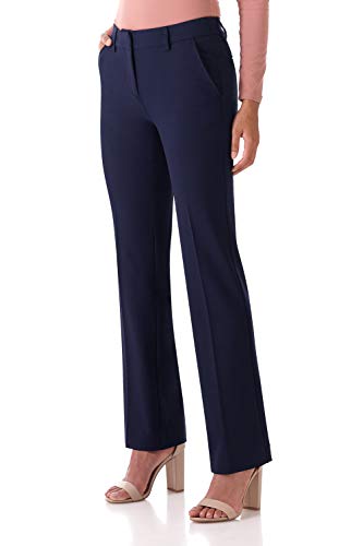 Rekucci Women's Smart Stretch Desk to Dinner Straight Leg Dress Pant, Regular/Tall/Petite Length Trouser4