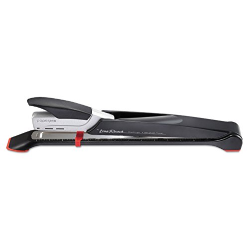 Paperpro-Bostitch 1610 Inreach Long 12.5-Inch Reach Stapler, 25-Sheet Capacity, Black/Silver #TOP1