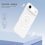 memumi Magnetyczny Etui do iPhone Air, ultracienkie 0,3 mm, kompatybilne z Mag-Safe, matowe wykończenie [antypoślizgowe, odporne na zarysowania] Etui ochronne do iPhone 17 Air -Trans-biały