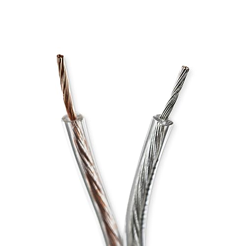 Audiopipe TCBL 100 Percent Copper Series Speaker Wire Roll - Clear PVC Jacket (12 AWG, 100 Feet)