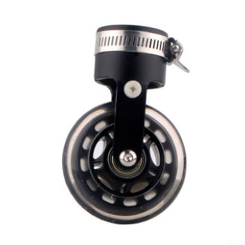 Rueda auxiliar plegable para bicicleta, aluminio, liberación rápida, para tubo redondo de 25-44mm, instalación sin herramientas, rueda no giratoria miniatura 1
