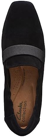 Clarks Women's Tilmont Eve Loafer Flat, Black Suede, 8 | Image 6