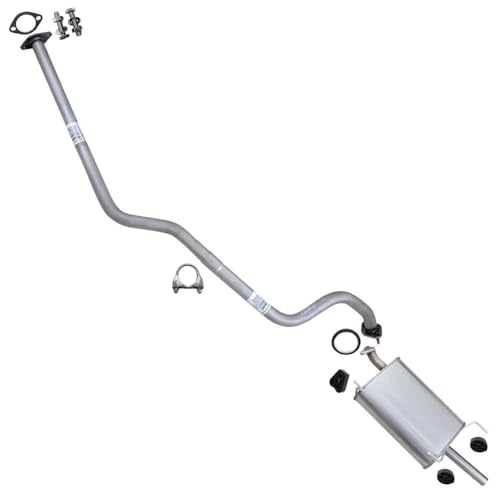Exhaust Intermediate Pipe Muffler System Kit Compatible with Nissan Sentra 2000-2006 1.8L | Stainless Steel | Northeastern Exhaust | Includes Gaskets, Hangers, Clamp, Bolt kit | Direct-Fit Replacement