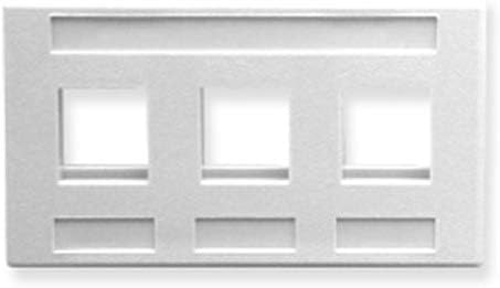 ICC IC107FM3WH Faceplate- Furniture- 3-port- White 10-Pack Bundle